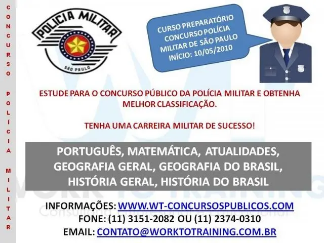 Curso Preparatório para Concurso PM 2010