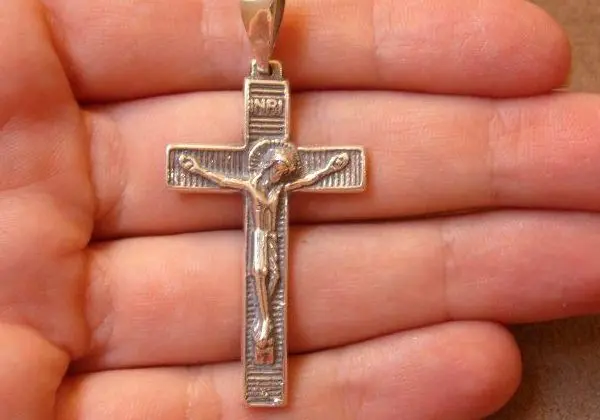 Pingente Crucifixo Prata Grande Unissex