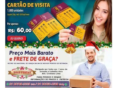 CARTÕES DE VISITA 1000 UND 60, 00