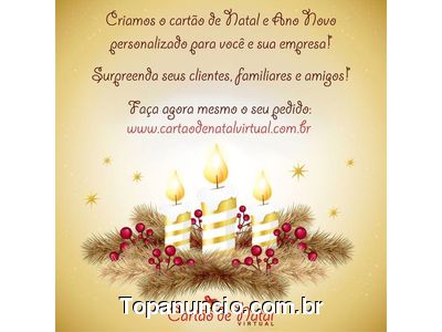 Cartão de Natal e Ano Novo Personalizado