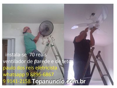 instalação e manuteção de ventilador de teto e de parede