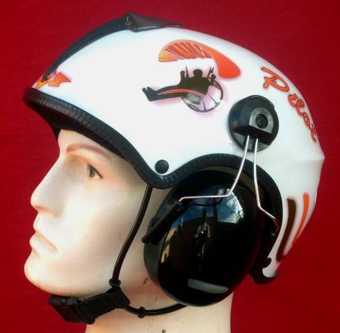 Capacete Paramotor com abafador de ruído