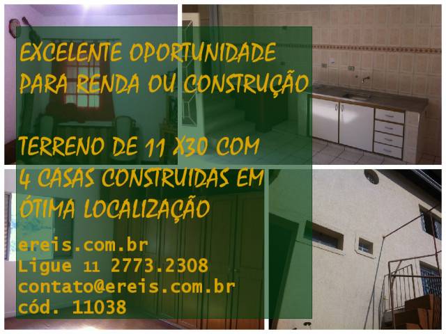 Casas para renda - Vila Comercial Pirituba Referência 11038