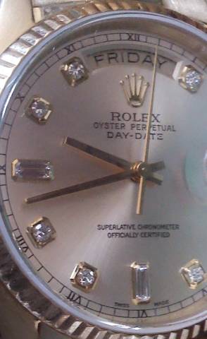 relogio rolex presidente em ouro com diamantes