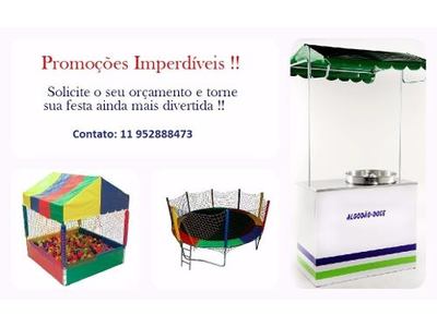 Aluguel De Cama Elástica Piscina De Bolinhas Algodão Doce