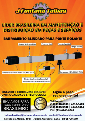 Barramento Blindado para Ponte Rolante 1141486658 J Fontana Talhas MF