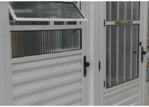 Portas de Alumínio Branco 2.10x80 Social, Basculante e Palheta - Materiais de construção e jardim