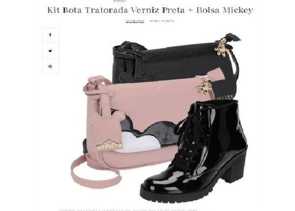 Bota Tratorada Verniz Preta - Calçados