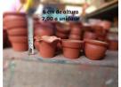 Mini vasos de barro - Objetos de decoração