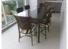 Conjunto de mesa retangular tripé (6 lugares) - Mesas e cadeiras