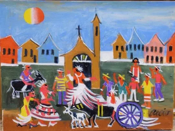 AECIO TEMA CASAMENTO NO SITIO MEDIDA 30X40 ACRILICA SOBRE TELA