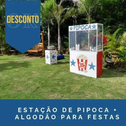 Estação de Pipoca, Algodão Doce, Crepe, Churros, Açaí e Sorvete