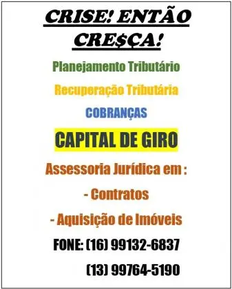 Capital de Giro e Assessoria Jurídica