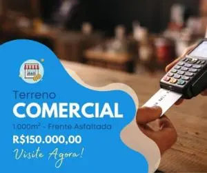 Terreno para comércio! 1000m2 acesso asfaltado!