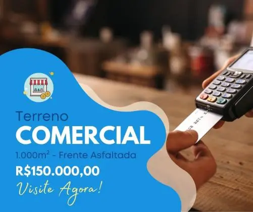 Terreno para comércio! 1000m2 acesso asfaltado!
