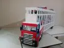 Carreta cegonha de brinquedo em madeira pura (completa)