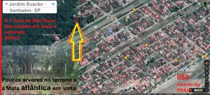 Terreno no Jardim Suarão á 855 metros da praia, no pé da Mata Atlântica