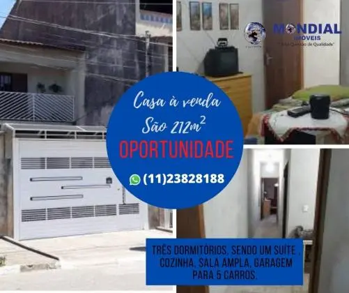 CASA À VENDA 03 DORMS SENDO 01 SUÍTE - PQ. CONTINENTAL I