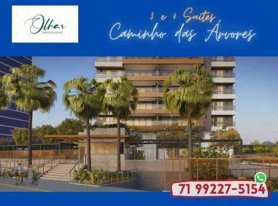 Confira 3 suítes com 130m2 no melhor do Caminho das Arvores, Saiba mais!