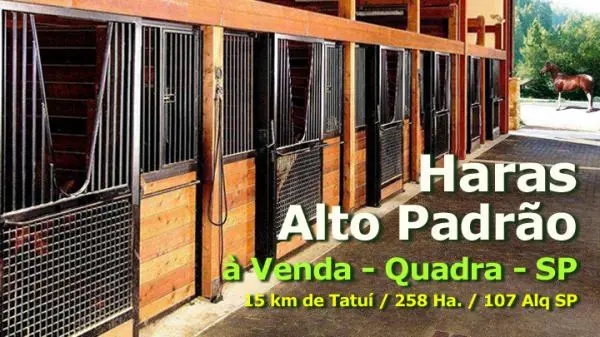 HARAS DE ALTO PADRÃO, 107 ALQUEIRES, TATUÍ, SP