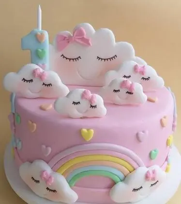 Bolo Chuva de Amor em Pasta Americana - Essence_Candy