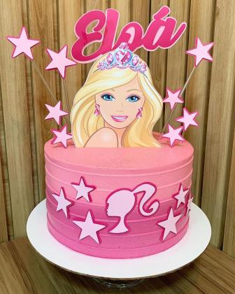 Disco de pasta açúcar para bolos personalizado Barbie
