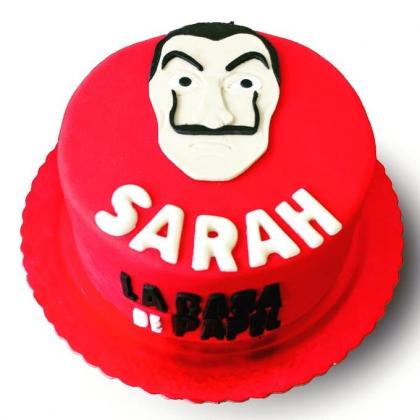 Bolo de Pasta Americana Vermelho LA CASA DE PAPEL - Essence Candy