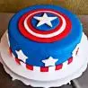 Bolo de Pasta Americana Escudo do Capitão América - Essence Candy