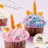 Cupcake de Unicórnio Dourado com Chantilly - Essence Candy