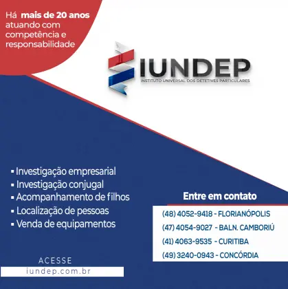 (47)4054-9027 Detetive Particular Iundep 24 Horas em Joinville