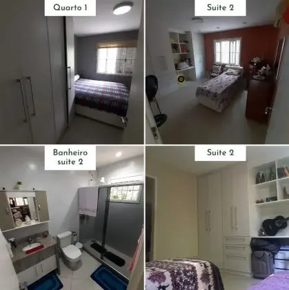 Casa c/ 4 quartos, 5 banheiros, garagem e quintal em Cabo Frio - Terreno 434m2