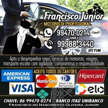FRANCISCO JUNIOR-SERVIÇO DE MOTORISTA EM TERESINA-PI