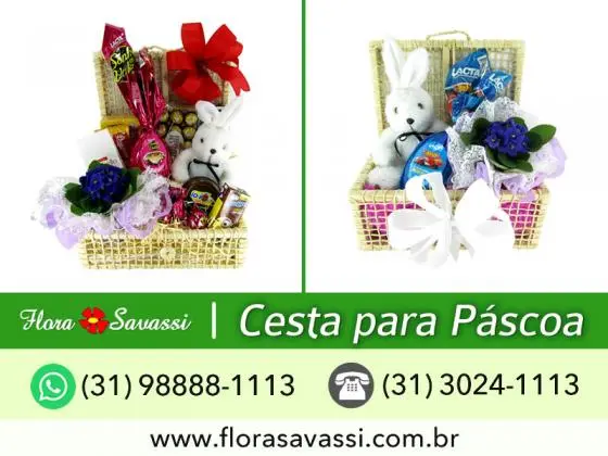 Páscoa MG Cesta de páscoa Floricultura entrega cesta de pascoa em várias cidades MG Brasil