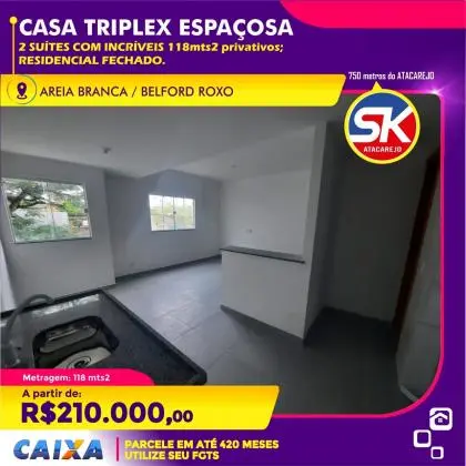 CASA TRIPLEX Areia Branca - Belford Roxo