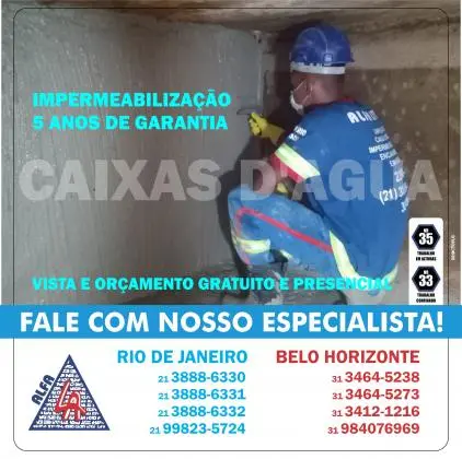 Impermeabilização de Caixa D'água - Nova Friburgo