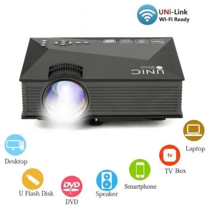 Mini Projetor Uc46 HDMI 130 Polegadas