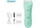 Máquina de Cortar Cabelo Infantil 100-240v Verde Kemei - KM-811 - Loja Eletrovendas