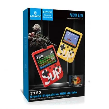 Video Game Portátil 400 in 1 Jogos Nes 8 Bits Lehmox - Loja Eletrovendas