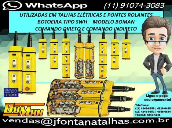 REPOSIÇÃO DE PEÇAS BOTOEIRA BOMAN