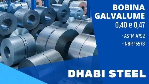 Bobina Galvalume A pronta entrega em SP- Dhabi Steel BR