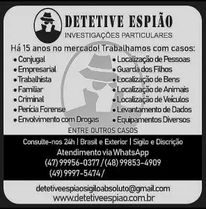 Detetive  Particular ESPIÃO Adultério  Florianópolis