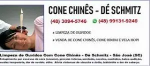 Venda de cone chinês (cone hindu) para limpeza dos ouvidos - Fabricação própria artesanal
