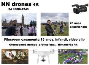 Filmagem e edição profissional com drone e filmadoras formato 4k
