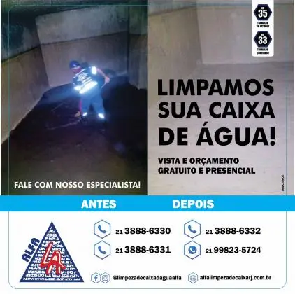 Limpeza de Caixa D'Água na região Botafogo