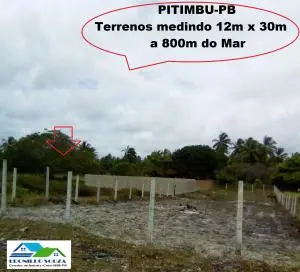 PITIMBU-PB/BRASIL  - PONTA DE COQUEIRO  - DOIS TERRENO A 600M DA PRAIA