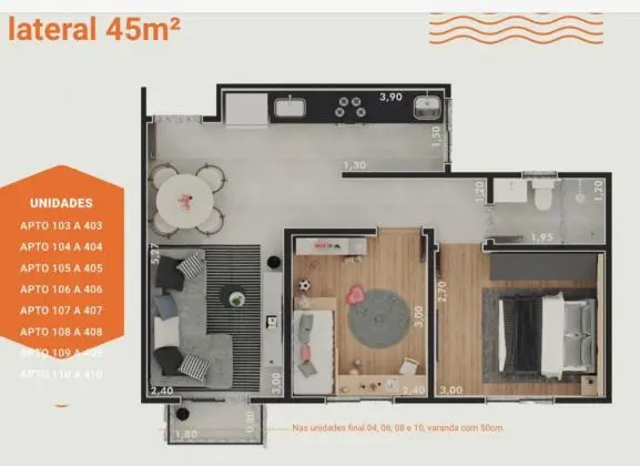Apartamento 2 quartos