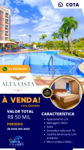 Vendo minha cota em Caldas novas no Alta vista