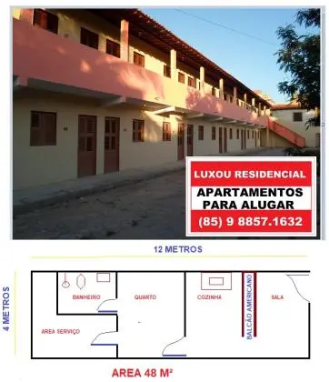 Apartamento Praia do Futuro, Condômino Fechado e Grátis, 01 Vaga
