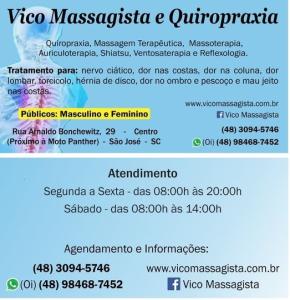 Massagem com ventosas - Vico Massagista - São José (SC)