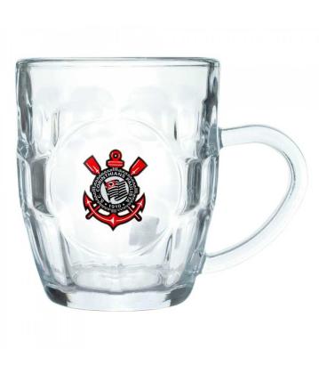Caneca Vidro 310ml Com Abridor - Corinthians